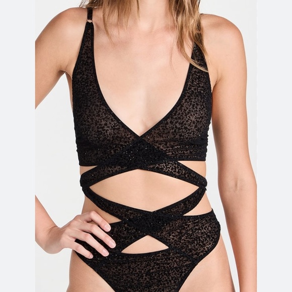 🔥NWOT Coco De Mer Black Ava Bodysuit Small - Picture 2 of 9